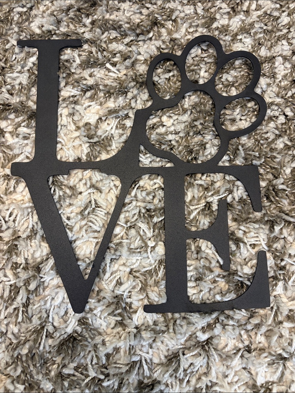 Steel Dog sign with paw L🐾VE